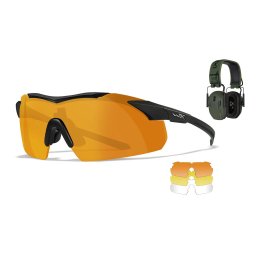 WILEY X sada brýlí WX VAPOR COMM a střeleckých sluchátek M300