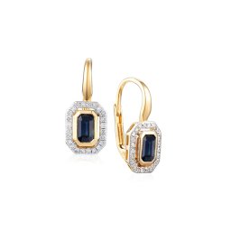 Diamantové náušnice se safíry Noelle 0,150 ct IZBR086SN