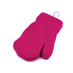 Dětské pletené rukavice palčáky, barva 6 pink