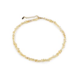 Náhrdelník ze zlomků minerálů, barva 2 topaz