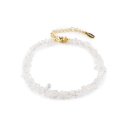 Náramek ze zlomků minerálů, barva 1 křišťál