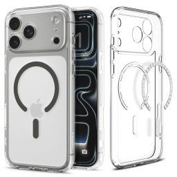 Pouzdro Spigen Ultra Hybrid MagFit MagSafe iPhone 17 Pro Max - Clear/Graphite