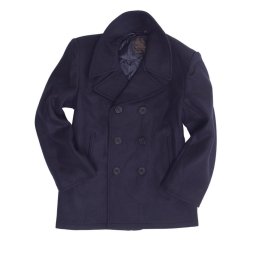 Kabát US PEA COAT vlněný TMAVĚMODRÝ vel. M
