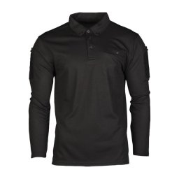 Triko/polokošile TACTICAL QUICK DRY dlouhý rukáv ČERNÁ vel. L