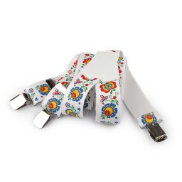 Šle folklor šíře 4 cm délka 120 cm, barva 5 bílá