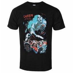 tričko pánské Queen - News Of The World - Vintage Black - ROCK OFF - QUTS45MB