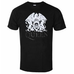 tričko pánské Queen - Crest Logo Diamante - BLACK - ROCK OFF - QUTS19MB-A