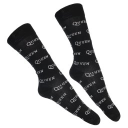 ponožky Queen - Logo Repeat Mono - ROCK OFF - QUSCK09MB