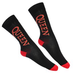 ponožky Queen - Red Logo - ROCK OFF - QUSCK07MB