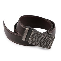 Pánský pásek šíře 3,5 cm, barva 19 (120 cm) hnědá