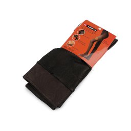 Dámské punčocháče zateplené plyšovým kožíškem, barva 2 (L/XL) černá béžová