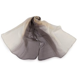 Letní šátek / šála ombré 50x155 cm, barva 6 šedá
