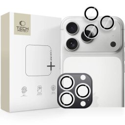Tech-Protect Camring Fit+ Ochranná skla objektivů iPhone 17 Pro/Max, 16 Pro/Max, 15 Pro/Max - Silver