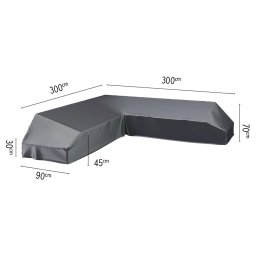 Platinum designové zahradní ochranné plachty na nábytek AeroCovers (300 x 300 x 90 cm)