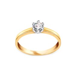 Zlatý diamantový prsten 0.2 ct Solitaire MKBR006