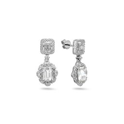 Náušnice s lab-grown diamanty Fahima, bílé zlato 14K IZLG1492N