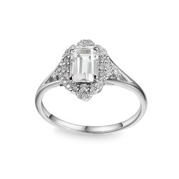 Prsten s lab-grown diamanty Fahima, bílé zlato 14K IZLG1492