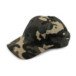 Bavlněná kšiltovka unisex vhodná k dozdobení, barva 27 zelená maskáčová