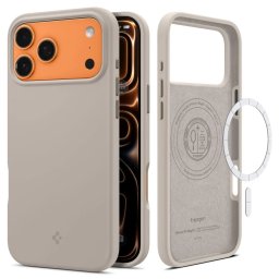 Spigen Silicone Fit MagFit MagSafe iPhone 17 Pro Max - Stone