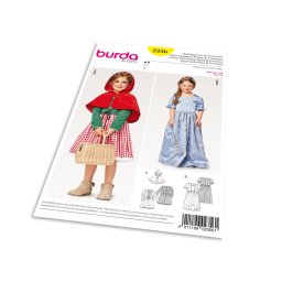Střih Burda 2356 - Červená karkulka, princezna