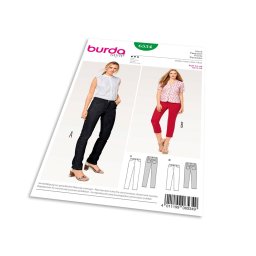 Střih Burda 6534 - Džíny, džínové kalhoty, tříčtvrteční kalhoty