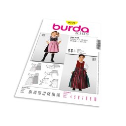 Střih Burda 9509 - Dětské krojové šaty