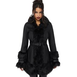 kabát dámský KILLSTAR - Night Owl - Black - KSRA013417