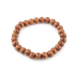 Náramek dřevěný unisex, barva 1 hnědá přírodní
