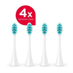 Náhradní hlavice Sensitive Clean ZK0072 pro zubní kartáčky Concept PERFECT SMILE ZK701x, 4 ks, bílé