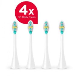 Náhradní hlavice 3D Daily Clean ZK0070 pro zubní kartáčky Concept PERFECT SMILE ZK701x, 4 ks, bílé