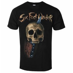 tričko pánské SIX FEET UNDER - KNIFE SKULL - BLACK - PLASTIC HEAD - PH12474