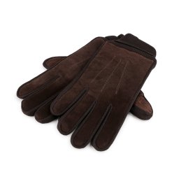 Pánské rukavice s nápletem, barva 8 hnědá