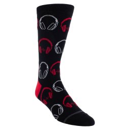 ponožky PERRI´S SOCKS - HEADPHONES CREW - BLACK - PSB308-001