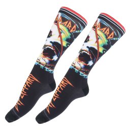 ponožky DEF LEPPARD - HYSTERIA TIE DYE - BLACK - PERRI´S SOCKS - DLC301-001