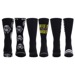 ponožky (set 3 párů) GUNS N' ROSES - VOLUME CREW - BLACK - PERRI´S SOCKS - GRA370-001-O