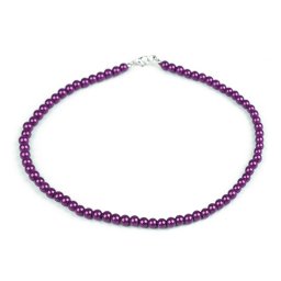 Perlový náhrdelník, barva 13 fialová