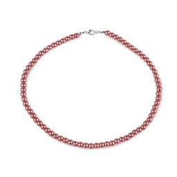 Perlový náhrdelník, barva 14 starorůžová