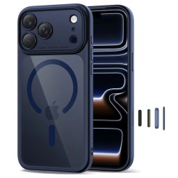 Pouzdro Tech-Protect MagPeak CC MagSafe iPhone 17 Pro Max - Deep Blue / Clear
