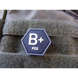 JACKETS TO GO nášivka hexagon krev B POS plast ČERNÁ SWAT