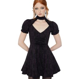 šaty dámské KILLSTAR x CORPSE BRIDE - Haunted Phase - Purple/Black - KSRA013331