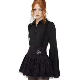 sukně dámská KILLSTAR x CORPSE BRIDE - Haunted Phase - Purple/Black - KSRA013335