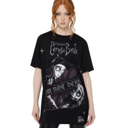 tričko unisex KILLSTAR x CORPSE BRIDE - I'm Not Dead - Black - KSRA013336