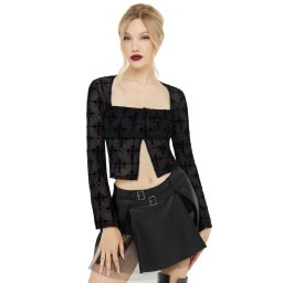 tričko dámské s dlouhým rukávem (top) KILLSTAR - Starchant - Black - KSRA013300