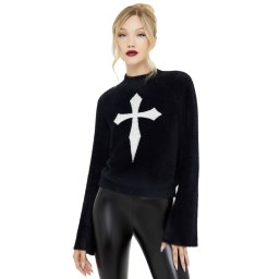 svetr dámský KILLSTAR - Dead Romantic - Black/White - KSRA013880