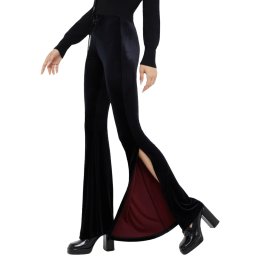 kalhoty dámské KILLSTAR - Crimson Flame Flares - Black/Red - KSRA013568