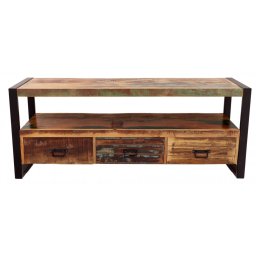 indickynabytek.cz - TV stolek 150x60x45 Retro z recyklovaného mangového dřeva