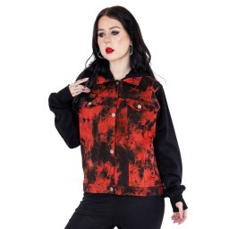 bunda dámská HEARTLESS - NOELLE - BLACK/RED TIE DYE - J-NELLE-BRTD