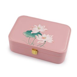 Šperkovnice leknín 14,5x22x7 cm, barva 1 růžová sv.