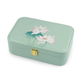 Šperkovnice leknín 14,5x22x7 cm, barva 2 zelená pastelová sv.