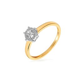 Zlatý zásnubní prsten s diamanty Zoey IZBR040